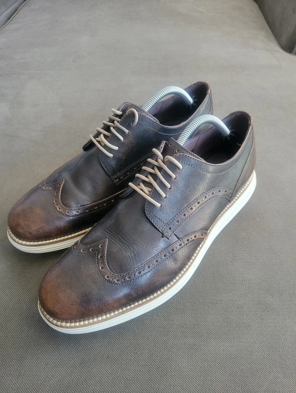 Cole Haan Men’s Original Grand Shortwing Oxford Leather Shoes Brown Size 10.5 M